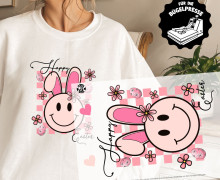 Onkel Bo's Bügelbilder - DIN A4 - Pink Bunny - Happy Easter - BIG