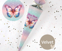 DIY-Nähset Schultüte - Lovely Butterfly - Velvet - zum selber Nähen