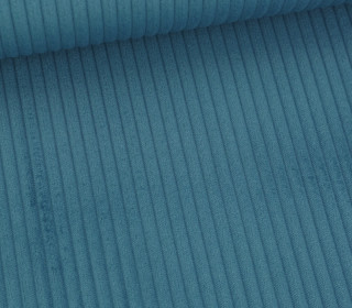 Minky - Kuschelfleece - Breite Rippen - Uni - Petrol