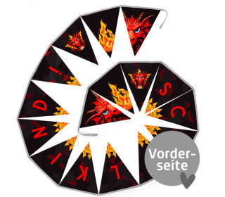 DIY - Wimpelkette - Schulkind - Feuerdrache - Velvet - abby and amy