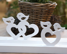 Silikon - Gießform - Matte für Lovebirds - Vögel auf Herzen - Klein & Groß - vielfältig nutzbar