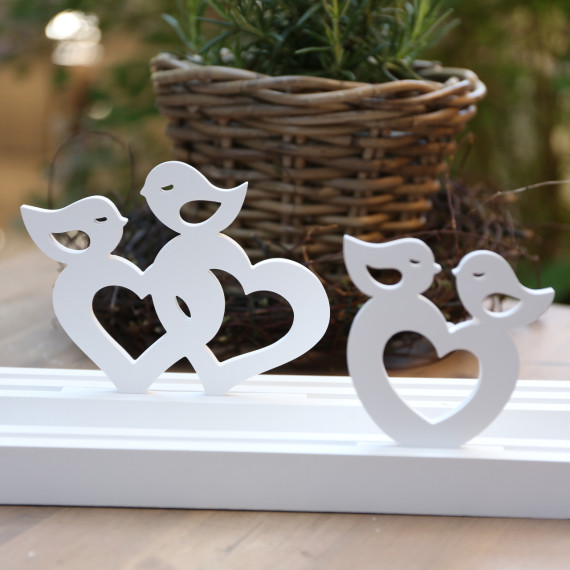 Silikon - Gießform - Matte für Lovebirds - Vögel auf Herzen - Klein & Groß - vielfältig nutzbar