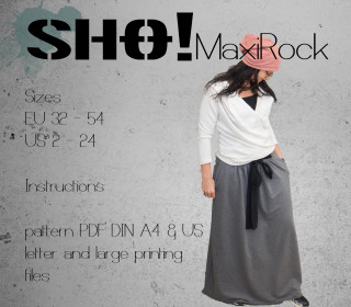 SHO!maxiRock - a flared floor long skirt