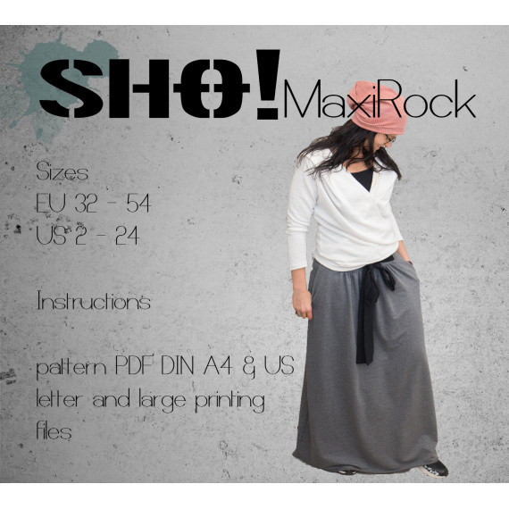 SHO!maxiRock - a flared floor long skirt