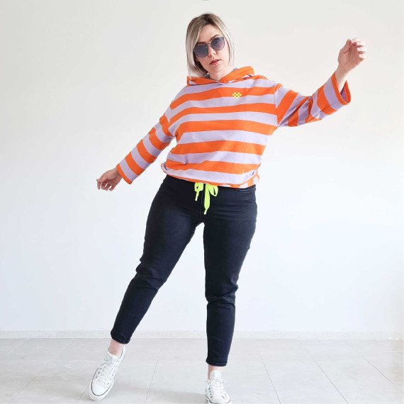 Sommersweat - Just Stripes! - Uni - Flieder