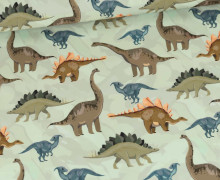 Badestoff - Bademode - Funktionsjersey - Recycelt - Dinosaurier - Lichtgrün Hell