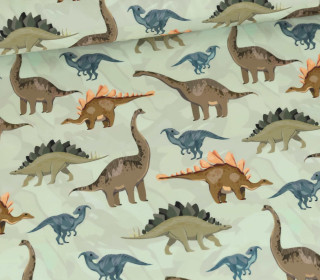 Badestoff - Bademode - Funktionsjersey - Recycelt - Dinosaurier - Lichtgrün Hell