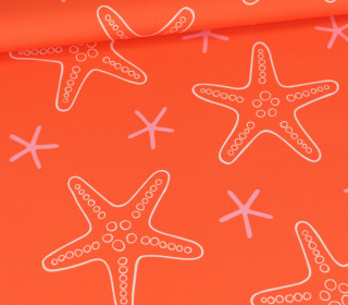 Outdoorstoff - Summer At The Beach - Seesterne - Orange - Kathi Bondzio - abby and amy