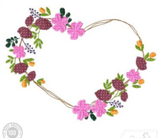 Blume Herz, Muttertag Blumenrahmen, Rahmen mit Blumen von Stickzebra