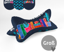 DIY-Nähset - Leseknochen - Groß - Sorry my weekend - Hamburger Liebe - Velvet - abby and amy