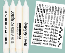 DIN A4 - Tattoofolie - Mein 1. Schultag - für Kerzen / Keramik