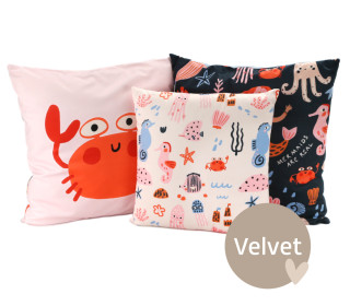 Kissenstoff - DIY - Kissen-Set - Mermaids Are Real - In The Deep - Velvet - abby and amy