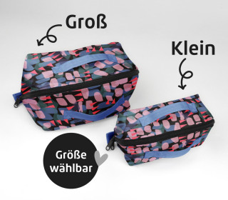 DIY-Nähset - Kosmetiktasche - Binz - Abstract Pattern on Black - Irene Pacha - GRÖSSENAUSWAHL - abby and amy