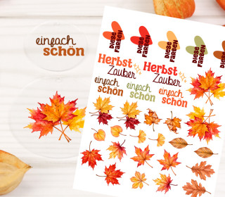 Rub-On Sticker - Diese Farben - Herbst - perfekt für Acrylplatten - Tante Henni Rubon - vielfältig nutzbar