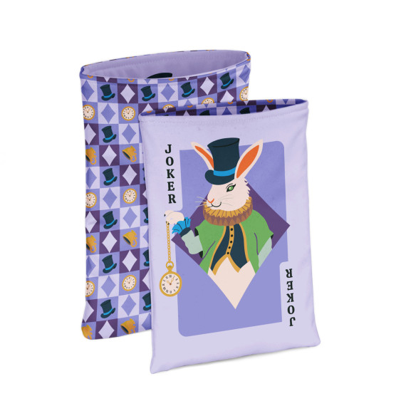 DIY-NÄHSET - Buchtasche - Märchen Spielkarten - Kaninchen - Joker - Softshell - Kristina Hölzl - abby and amy