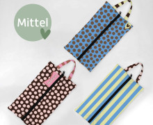 DIY-Nähset - 3 Schuhbeutel - MITTEL (bis Gr. 39) - Dots and Stripes - Outdoorstoff - abby and amy