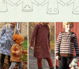 Haselnuss: Pullover und Sweatkleid für Kinder, Gr. 62 – 164