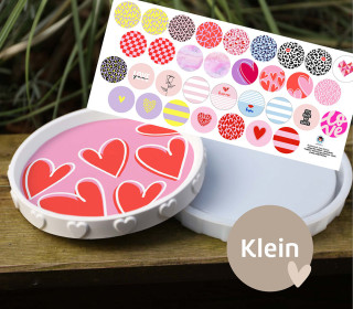 Outdoorstoff - Hugs & Kisses - Inlays für Silikon - Dekoteller - Tablett - Klein - studio.mARTinchen - abby and amy