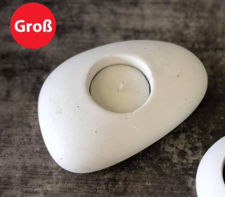 Silikon - Gießform - Teelichthalter - Steindesign - Groß - vielfältig nutzbar