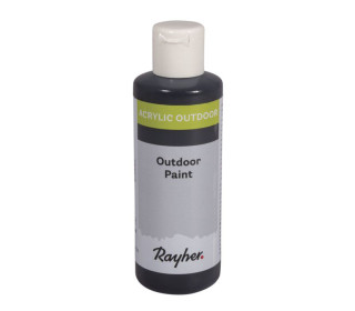 Acrylfarbe - 80ml - Outdoor - Wasserbasis - Rayher - Schwarz