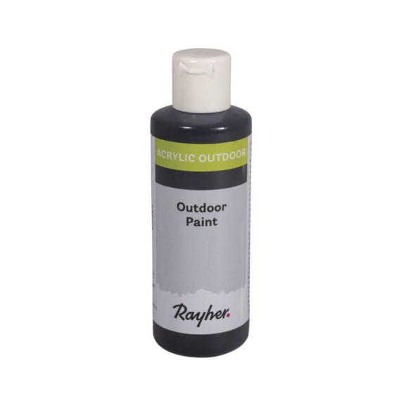 Acrylfarbe - 80ml - Outdoor - Wasserbasis - Rayher - Schwarz