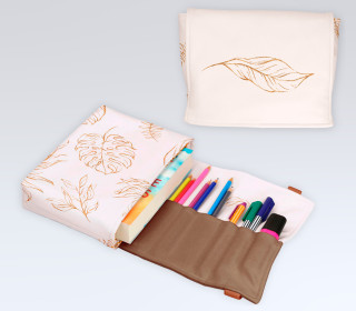 DIY-Nähset - Buch-Organizer - Soft Leaves - Softshell - abby and amy