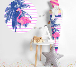 DIY-Nähset Schultüte - Flamingo und Palme - zum selber Nähen