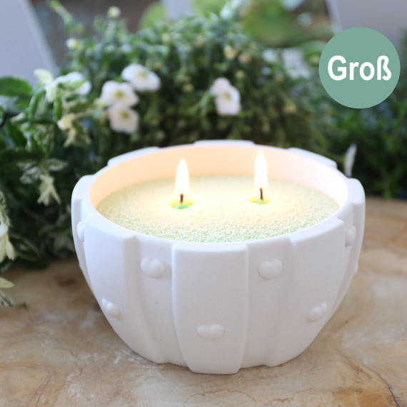 Silikon - Gießform - Dekoschale - Pflanzschale - Kerzenschale - 3D Herzen & breite Streifen - Groß - vielfältig nutzbar