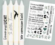 DIN A4 - Tattoofolie - In liebevoller Erinnerung - Euch - für Kerzen / Keramik