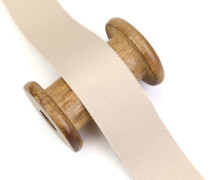 1 Meter Weiches Gurtband - Dezenter Glanz - 40mm - Uni - Beige