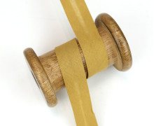 3 Meter Schrägband - Baumwolle - Beigebraun - Uni - 2cm x 3m - Zugeschnitten