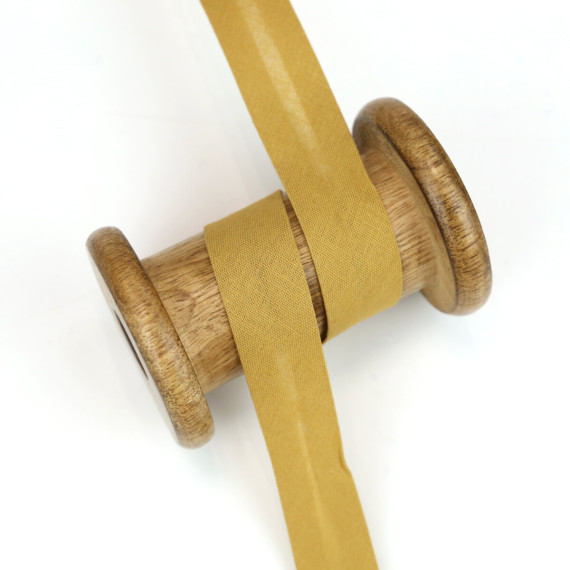 3 Meter Schrägband - Baumwolle - Beigebraun - Uni - 2cm x 3m - Zugeschnitten