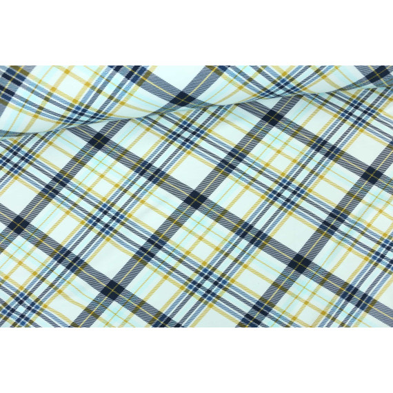 Sommersweat - Caro-line - Karo - Kleinkariert - Senfgelb/Mint 