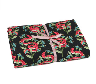 1,5m Zuschnitt - Bio-Sommersweat - French Terry - of Wisdom - Magical Shimmer - Schwarz - Hamburger Liebe