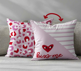 Genähtes Kissen inkl. Inlet - Hugs & Kisses - Kiss me - studio.mARTinchen - Mein Hanseherz