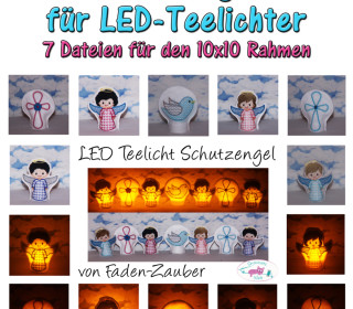 Schutzengel LED-Teelichtcover für den 10x10 Rahmen