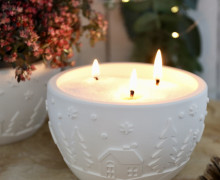 Silikon - Gießform - Dekoschale Winterlandschaft - Kerzenschale - Pflanzschale - Snowfall - vielfältig nutzbar