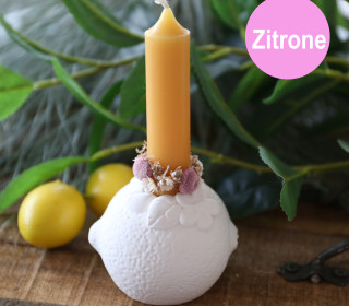 Silikon - Gießform - Mini Stabkerzenhalter - Zitrone - vielfältig nutzbar