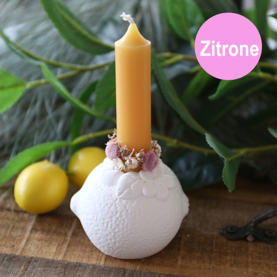 Silikon - Gießform - Mini Stabkerzenhalter - Zitrone - vielfältig nutzbar