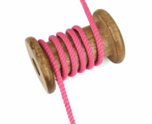 1m Hoodieband - Schmale Kordel - Parkakordel - Gedreht - 4mm - Pink