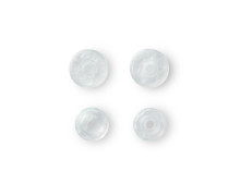 30 Nähfrei Druckknöpfe - Color Snaps - Rund - Kunststoff - 12,4mm - Prym - Transparent