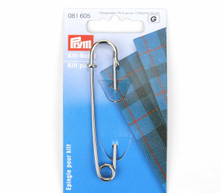 1 Kilt-Nadel - Sicherheitsnadel - 76mm - Silber