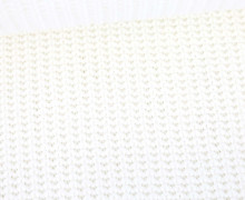 Weicher Seemanns Strick - Strickstoff - Baumwollmischgewebe - Uni - Weiß