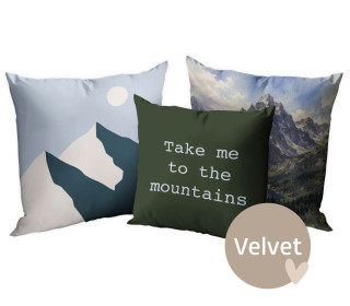 Kissenstoff - DIY - Kissen-Set - Take me to the Mountains - Velvet - abby and amy