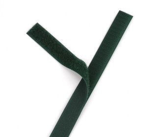 1 Klettband Zuschnitt - Klettverschluss - Zum Nähen - Hook & Loop - 20mm x 50cm - Dunkelgrün