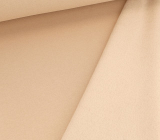 Kuschelsweat Light - Uni - Puderbeige - Sweat Angeraut