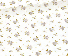 Stepp-Jersey - Rauten - Kleine Blüten - Weiss/Grau