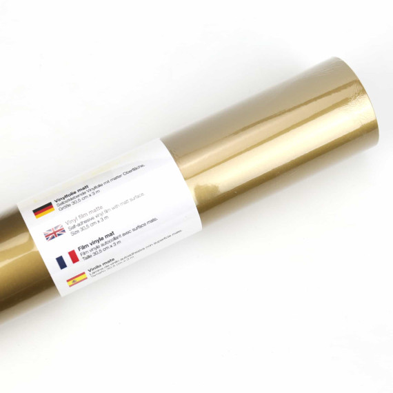 Wandtattoo Folie - Matt - 30,5x300cm - Gold