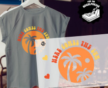 Onkel Bo's Bügelbilder - DIN A4 - Here Comes The Sun - Kreis - Orange/Rot