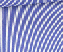 Jeans - Jeansstoff - Weiße Streifen - Leicht Elastisch - Royalblau
